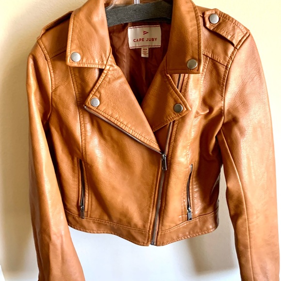 Cape Juby Faux Leather Moto Jacket 